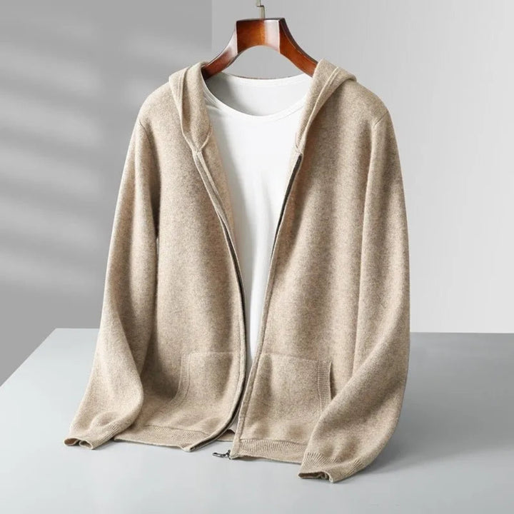 Maverick Merino Hooded Full-Zip Sweater