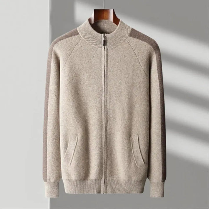 Maxwell Cashmere Wool Full-Zip Sweater