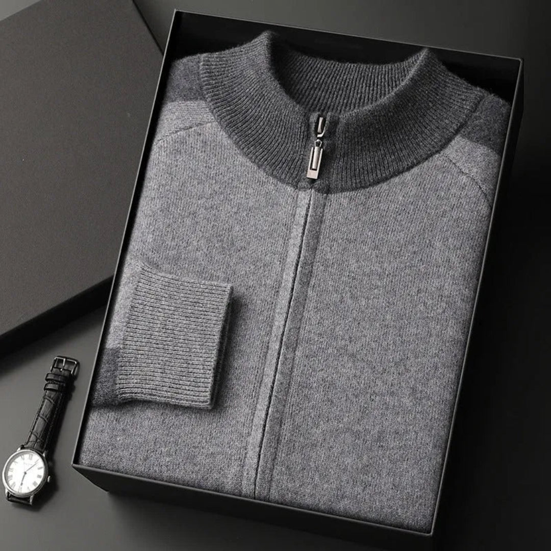 Maxwell Cashmere Wool Full-Zip Sweater