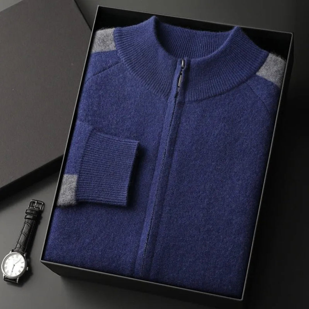 Maxwell Cashmere Wool Full-Zip Sweater