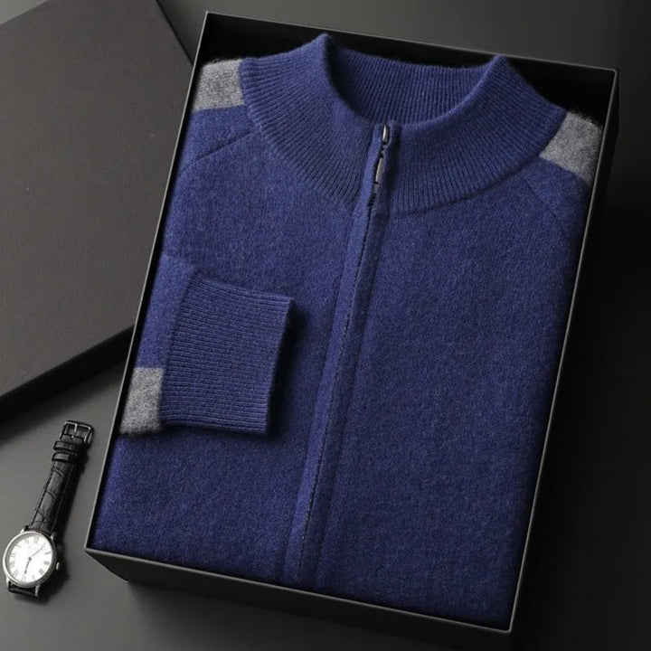 Maxwell Cashmere Wool Full-Zip Sweater