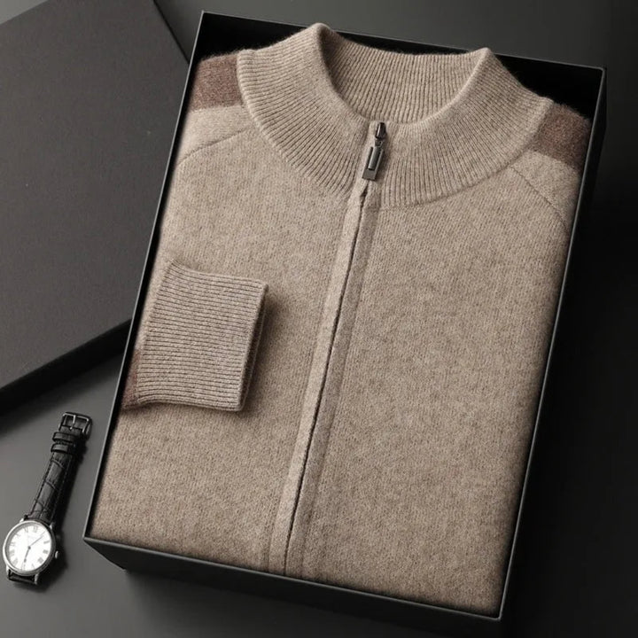 Maxwell Cashmere Wool Full-Zip Sweater