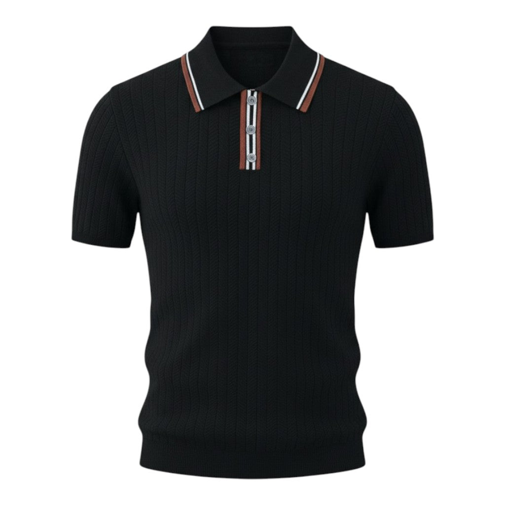 Men Chevron Knit Polo LionStyle