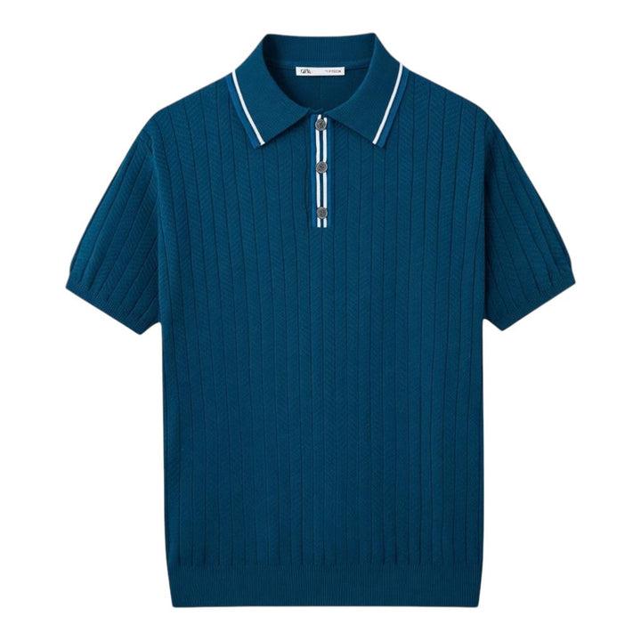 Men Chevron Knit Polo LionStyle