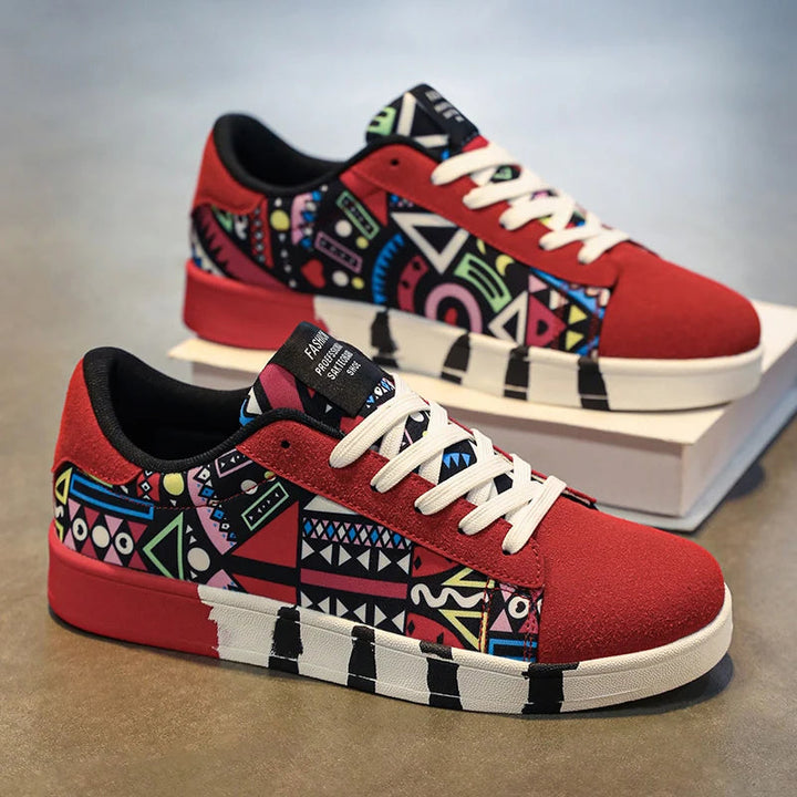 Men Graphic Art Casual Sneakers LionStyle