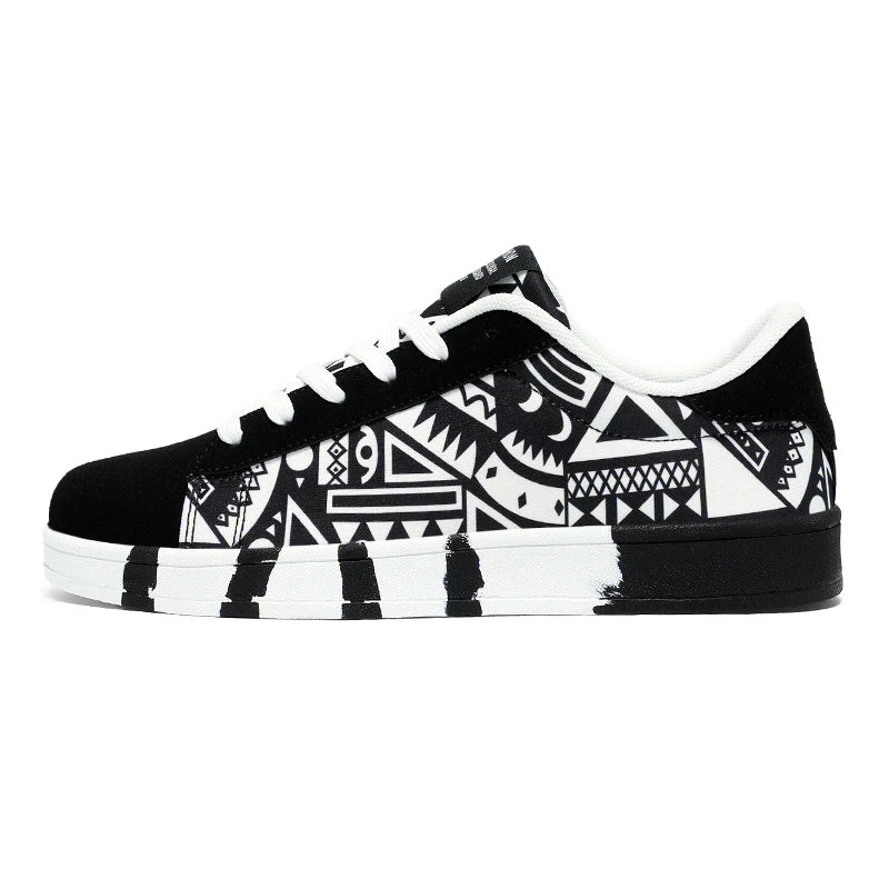 Men Graphic Art Casual Sneakers LionStyle