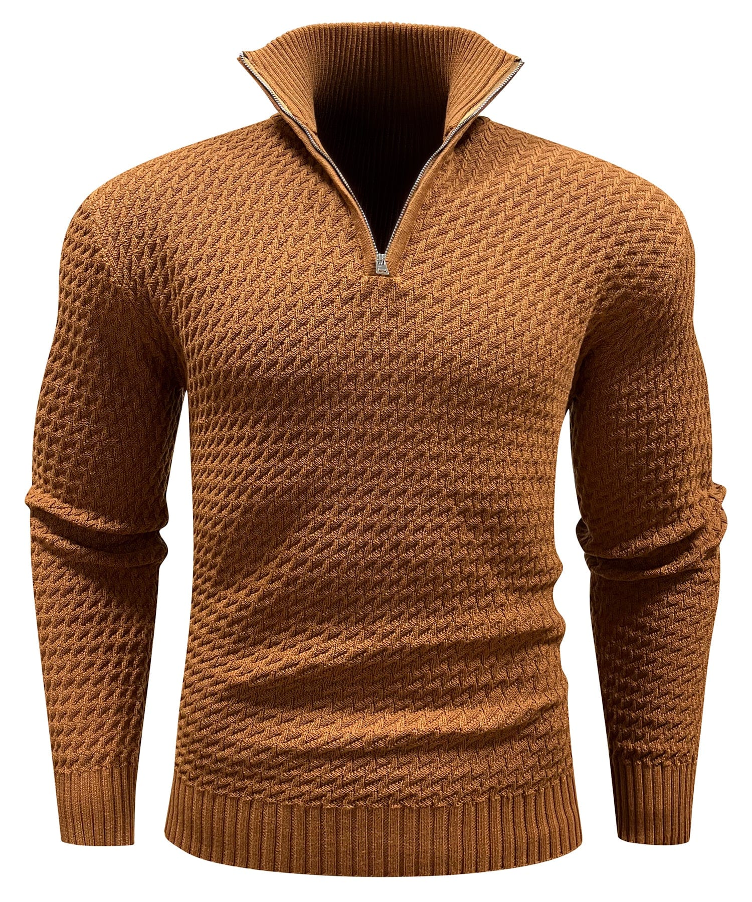 Men Knit Half-Zip Sweater LionStyle