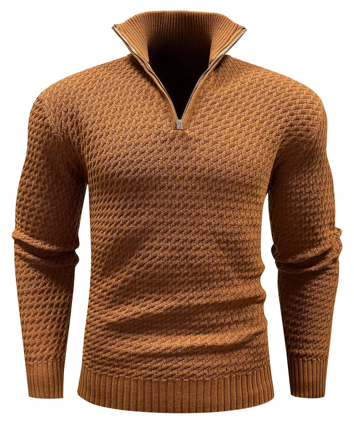 Men Knit Half-Zip Sweater LionStyle