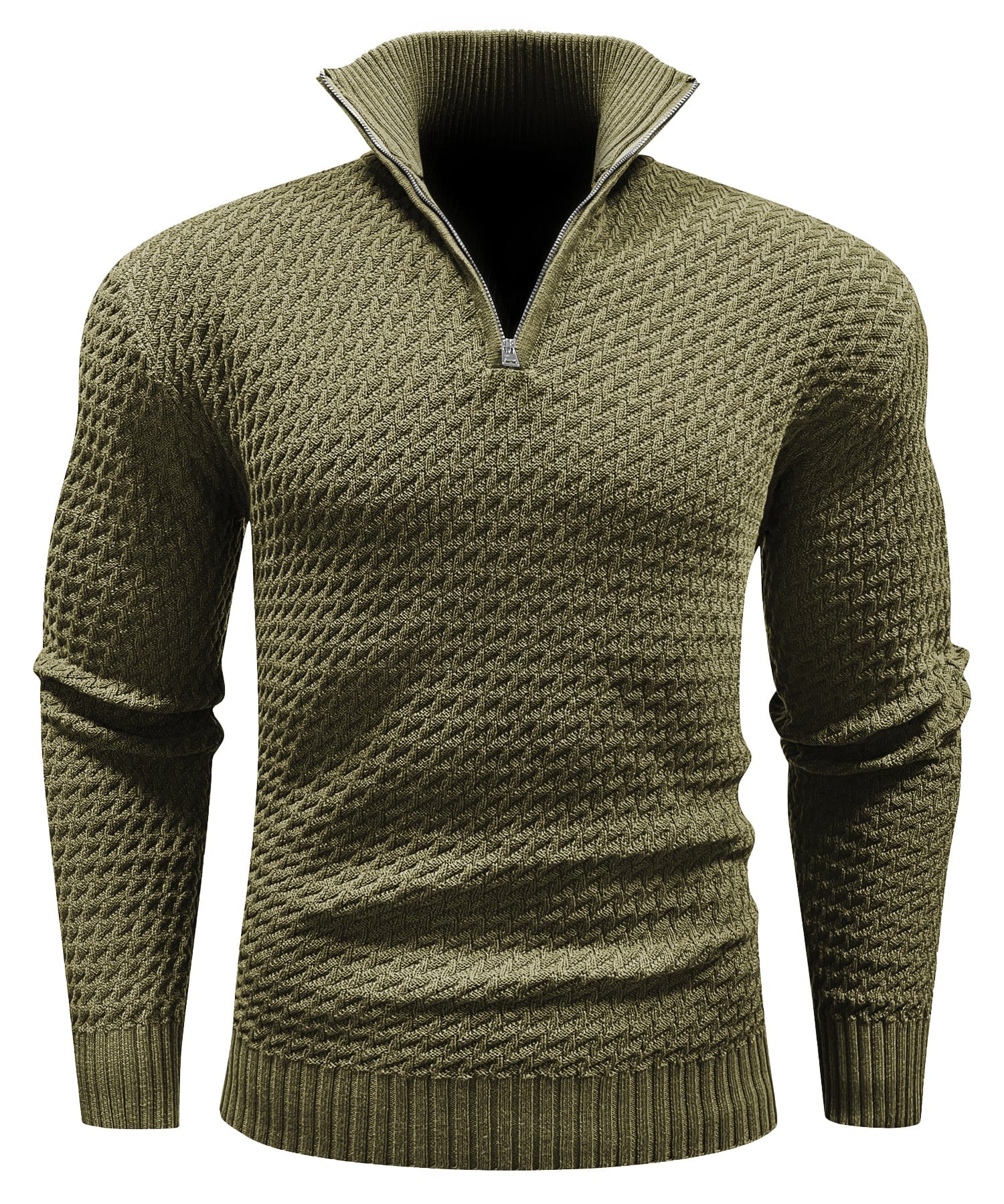 Men Knit Half-Zip Sweater LionStyle