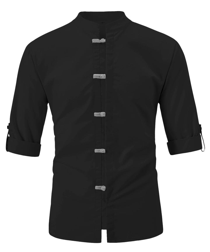 Men Mandarin Collar Casual Shirt LionStyle