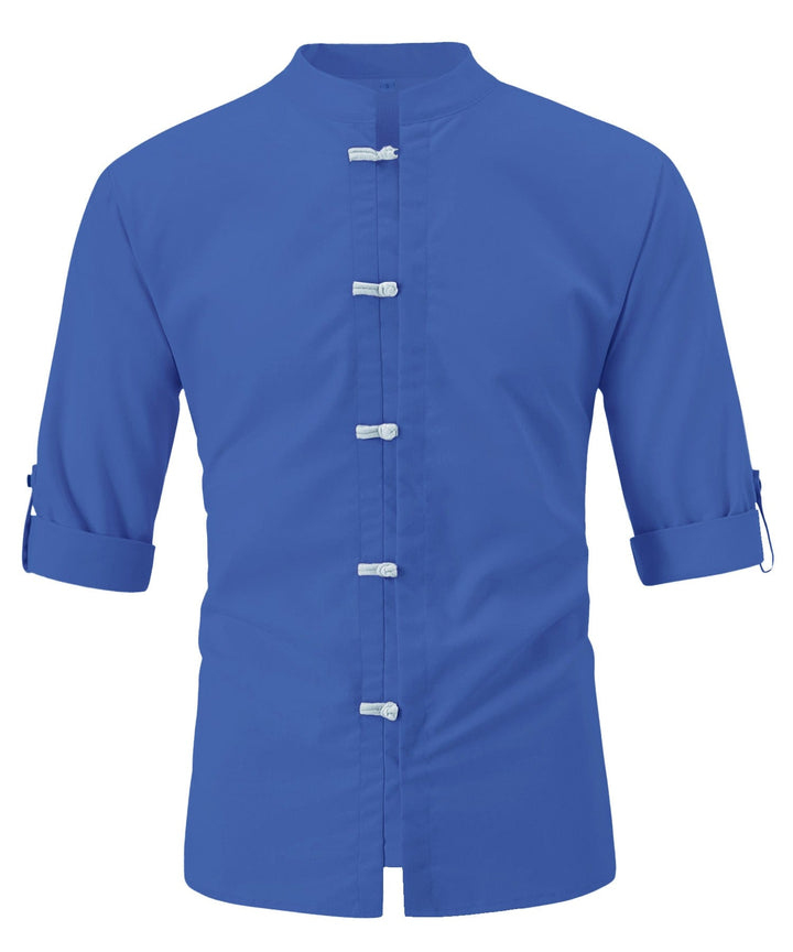 Men Mandarin Collar Casual Shirt LionStyle