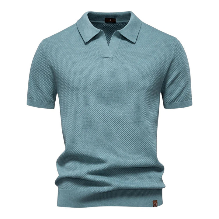 Men Micro-Texture Knit Polo LionStyle