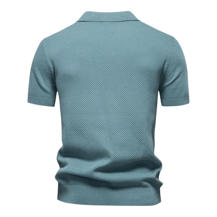 Men Micro-Texture Knit Polo LionStyle