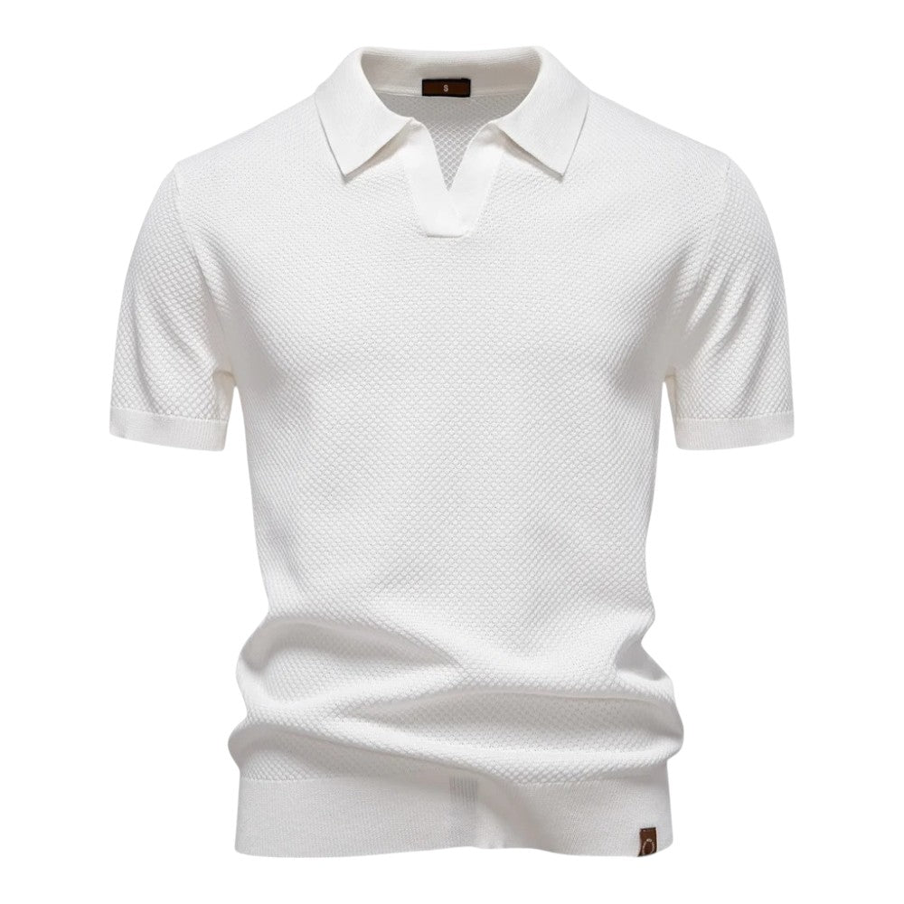 Men Micro-Texture Knit Polo LionStyle