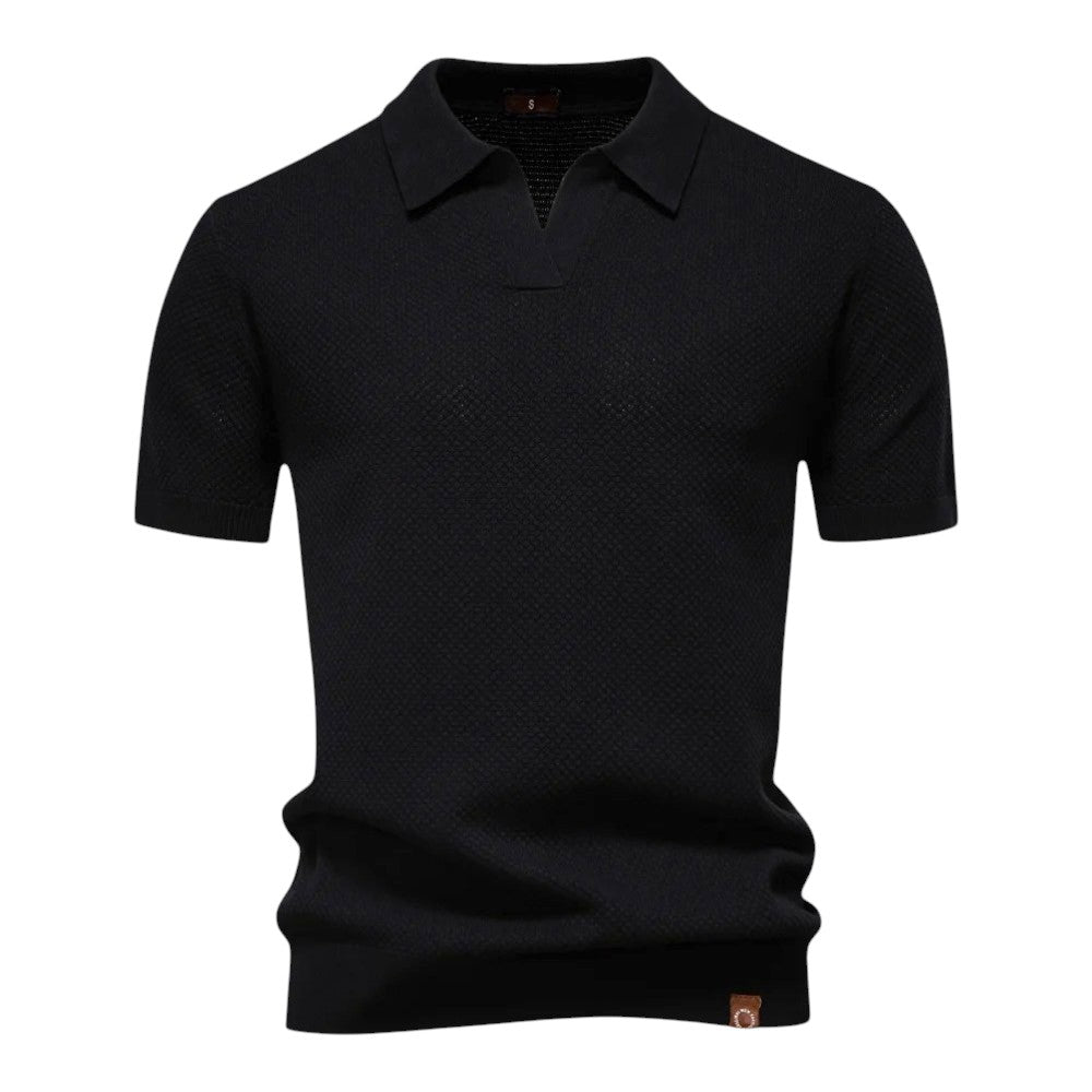 Men Micro-Texture Knit Polo LionStyle
