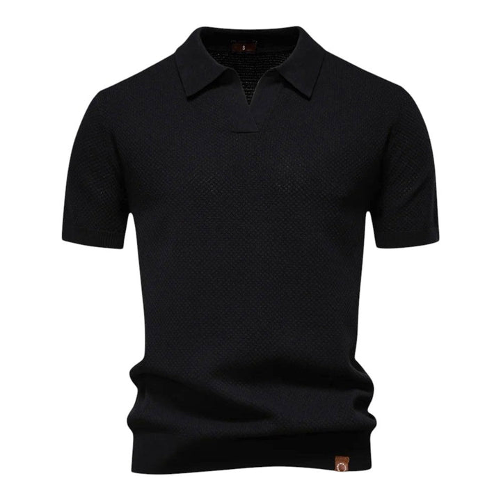 Men Micro-Texture Knit Polo LionStyle