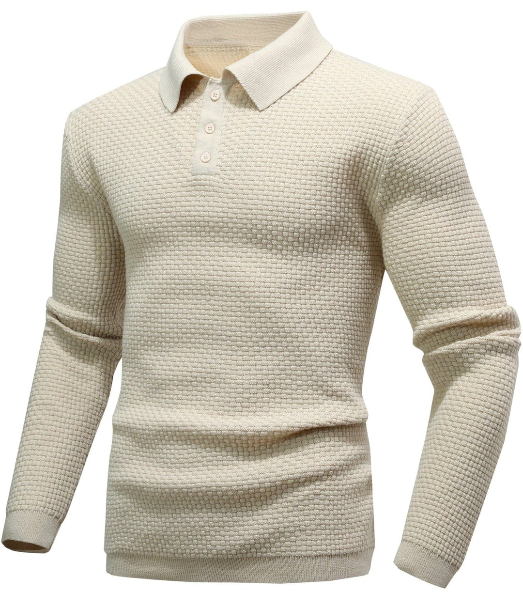 Men Minimalist Knit Polo LionStyle