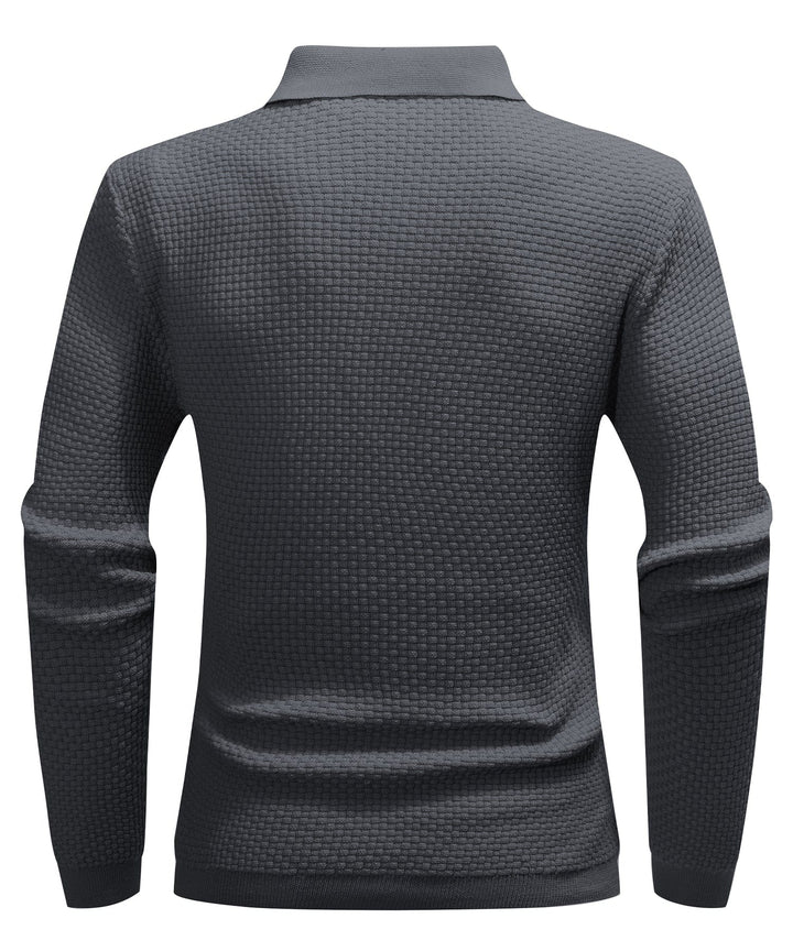 Men Minimalist Knit Polo LionStyle