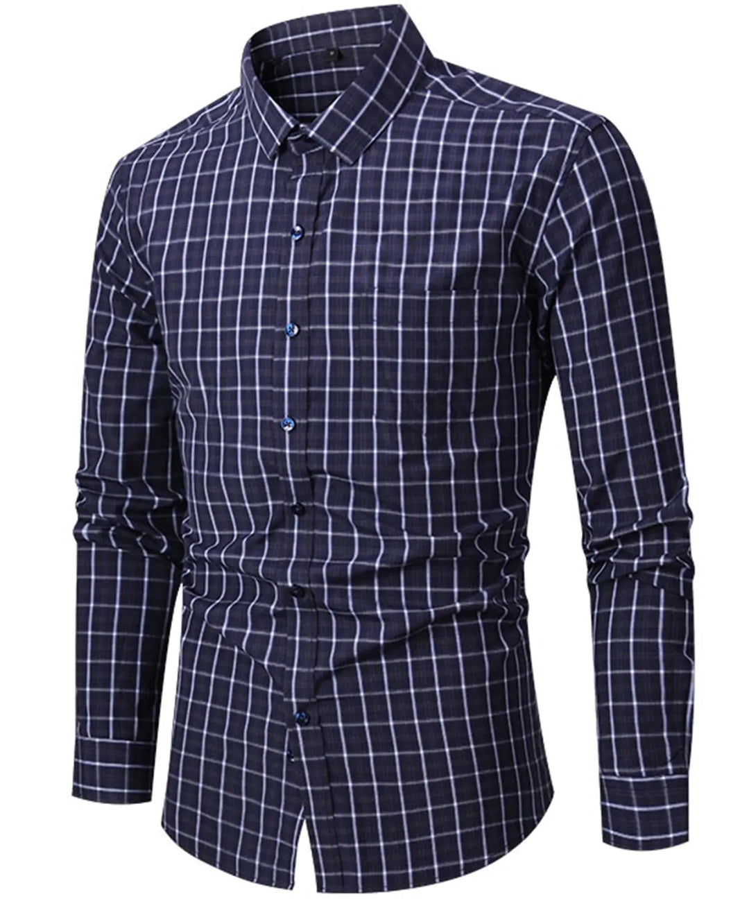 Men Slim Fit Check Shirt LionStyle Lion Style