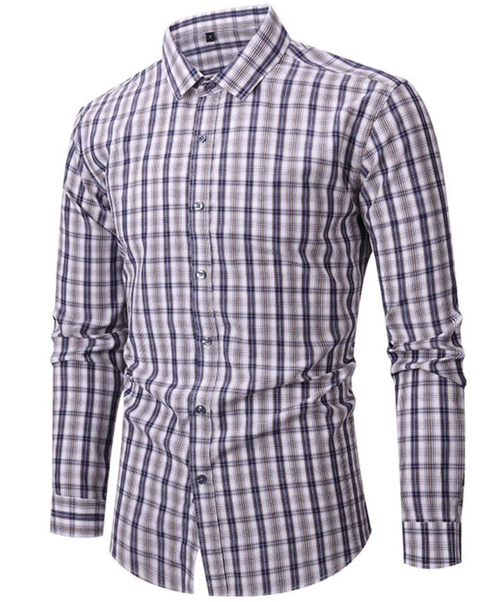 Men Slim Fit Check Shirt LionStyle Lion Style