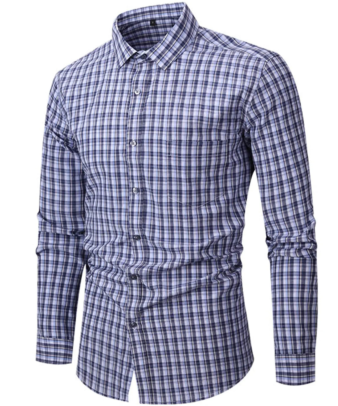 Men Slim Fit Check Shirt LionStyle Lion Style
