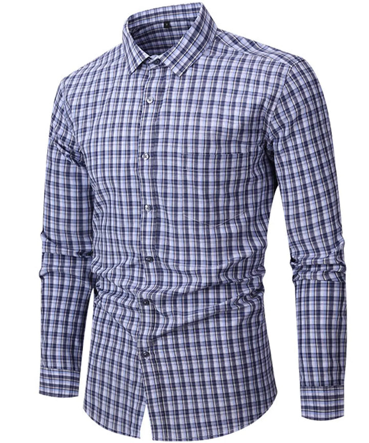 Men Slim Fit Check Shirt LionStyle Lion Style