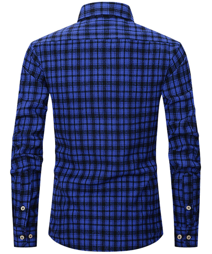 Men Smart Casual Plaid Shirt LionStyle