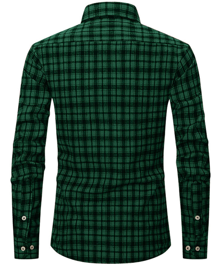 Men Smart Casual Plaid Shirt LionStyle