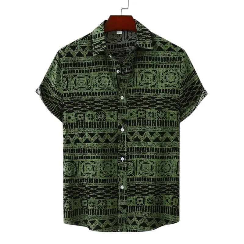 Men Tribal Pattern Shirt LionStyle Lion Style