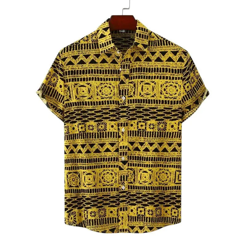 Men Tribal Pattern Shirt LionStyle Lion Style