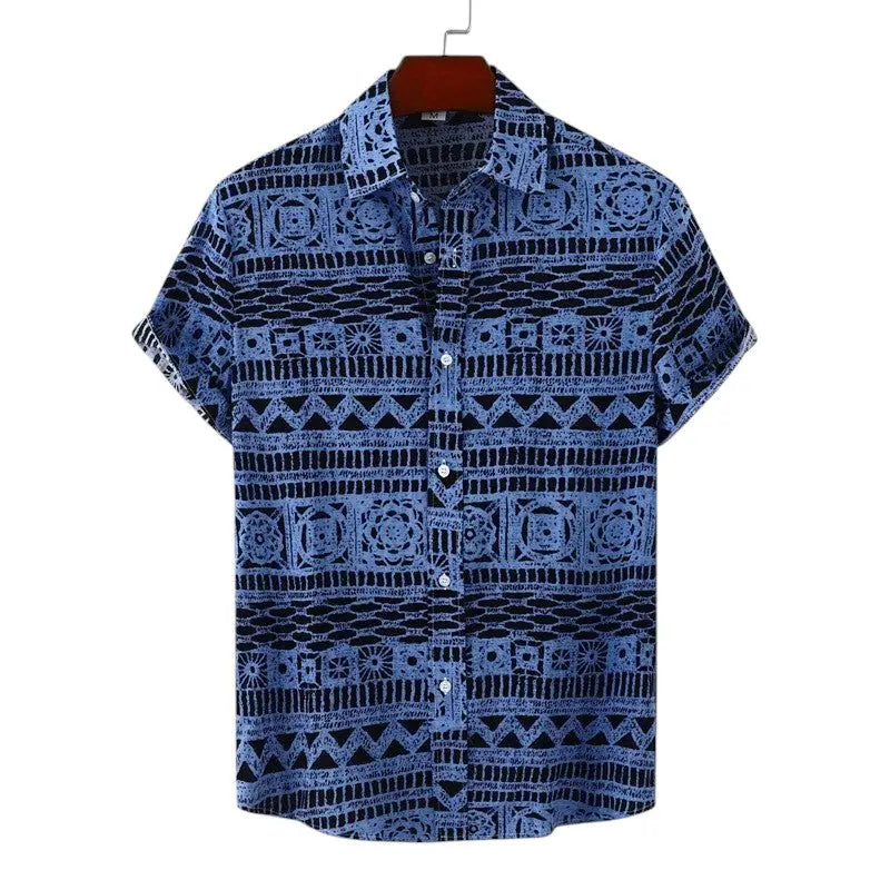 Men Tribal Pattern Shirt LionStyle Lion Style