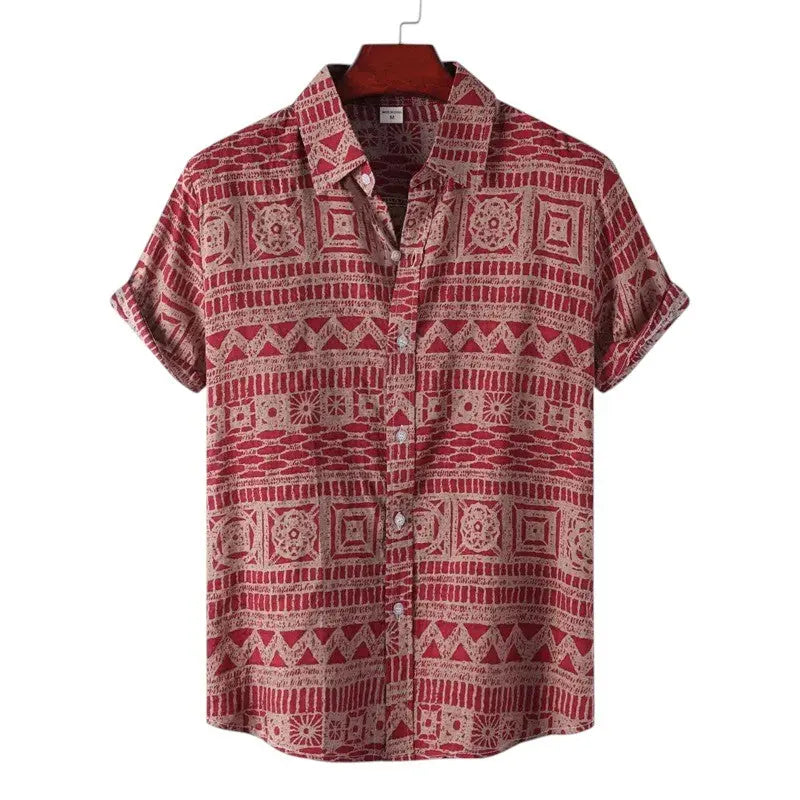 Men Tribal Pattern Shirt LionStyle Lion Style