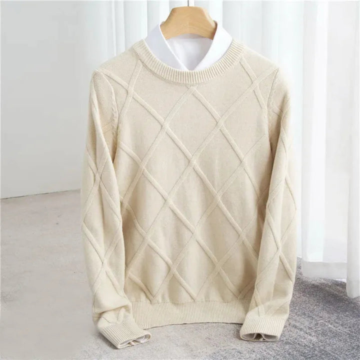 Men’s Argyle Knit Cashmere Sweater