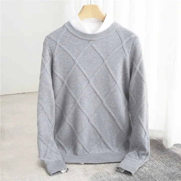 Men’s Argyle Knit Cashmere Sweater