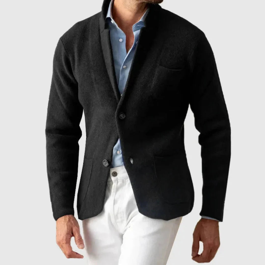 Men’s Buttoned Knit Blazer