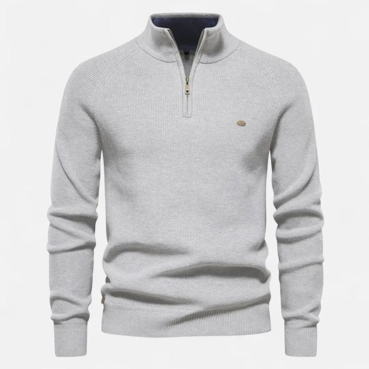 Men’s Classic Half-Zip Cotton Knit Sweater