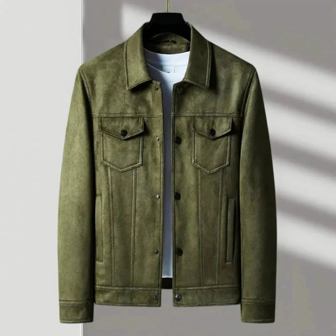 Men’s Classic Suede Button Jacket