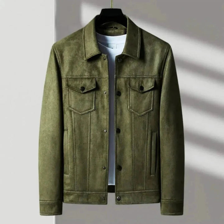 Men’s Classic Suede Button Jacket