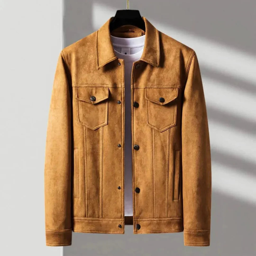 Men’s Classic Suede Button Jacket