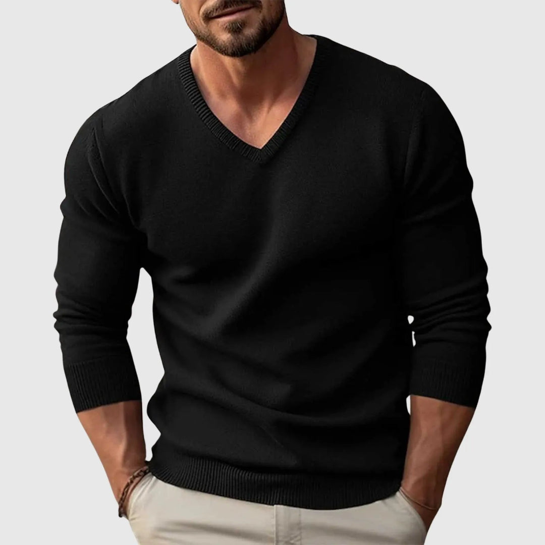 Men’s Classic V-Neck Knit Sweater