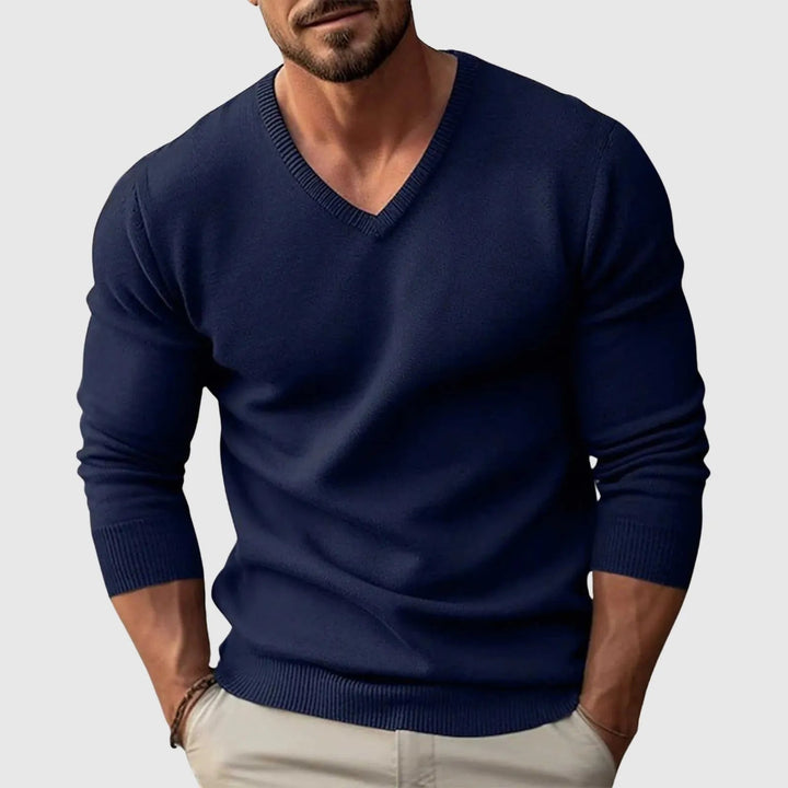 Men’s Classic V-Neck Knit Sweater