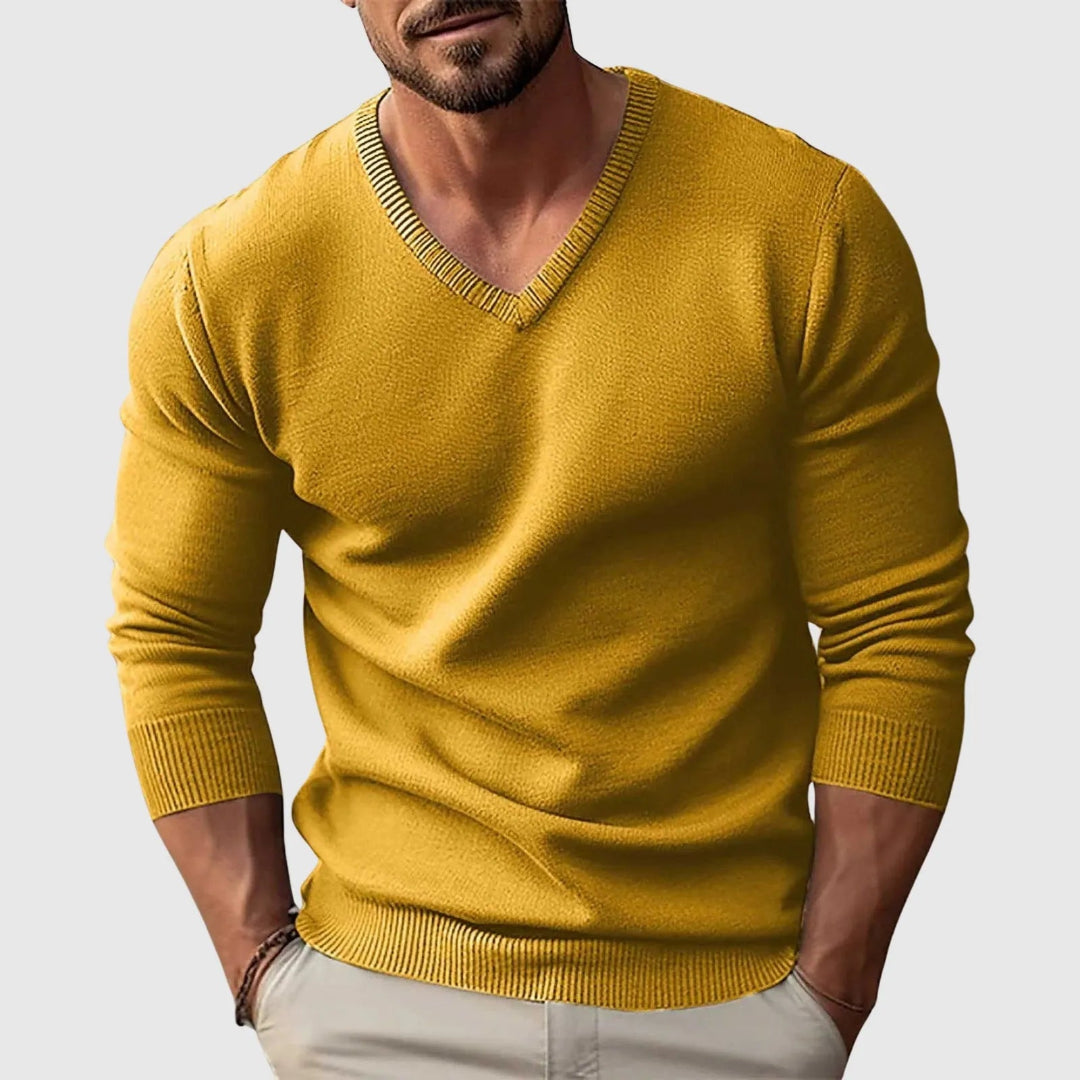 Men’s Classic V-Neck Knit Sweater