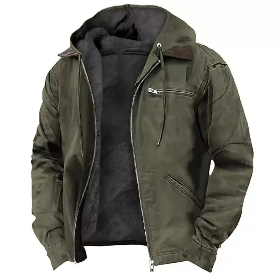 Men’s Fleece-Lined Hooded Jacket