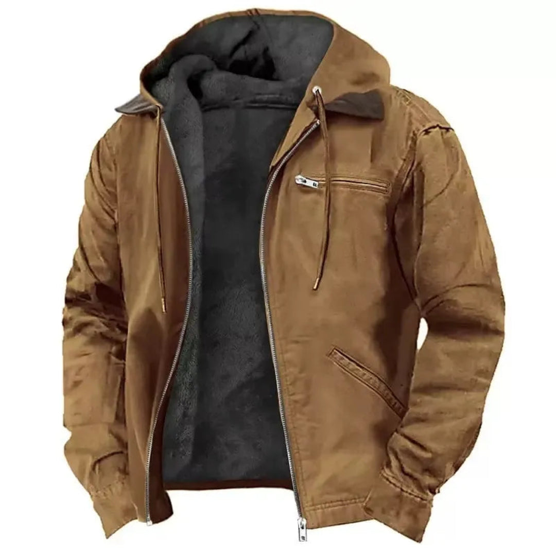 Men’s Fleece-Lined Hooded Jacket