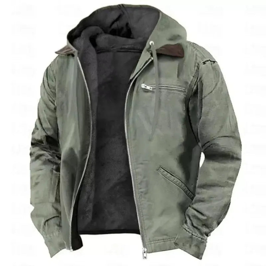Men’s Fleece-Lined Hooded Jacket