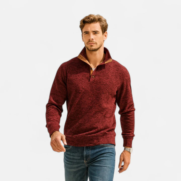 Men’s Heritage Stand-Collar Knit Sweater