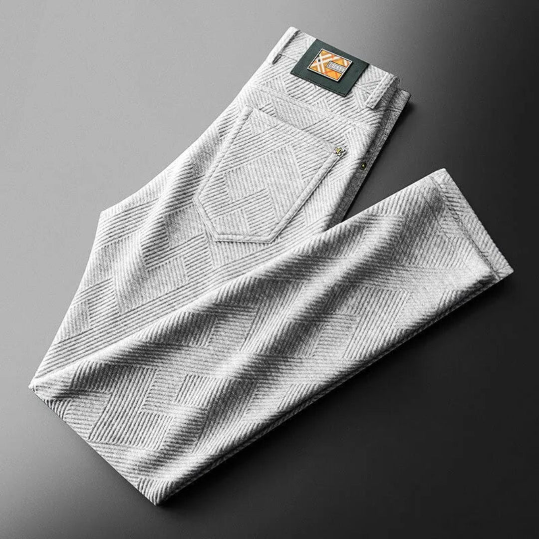 Men's Jacquard Knit Stretch Pants