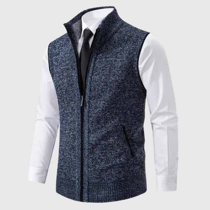 Men’s Knit Zip-Up Sweater Vest