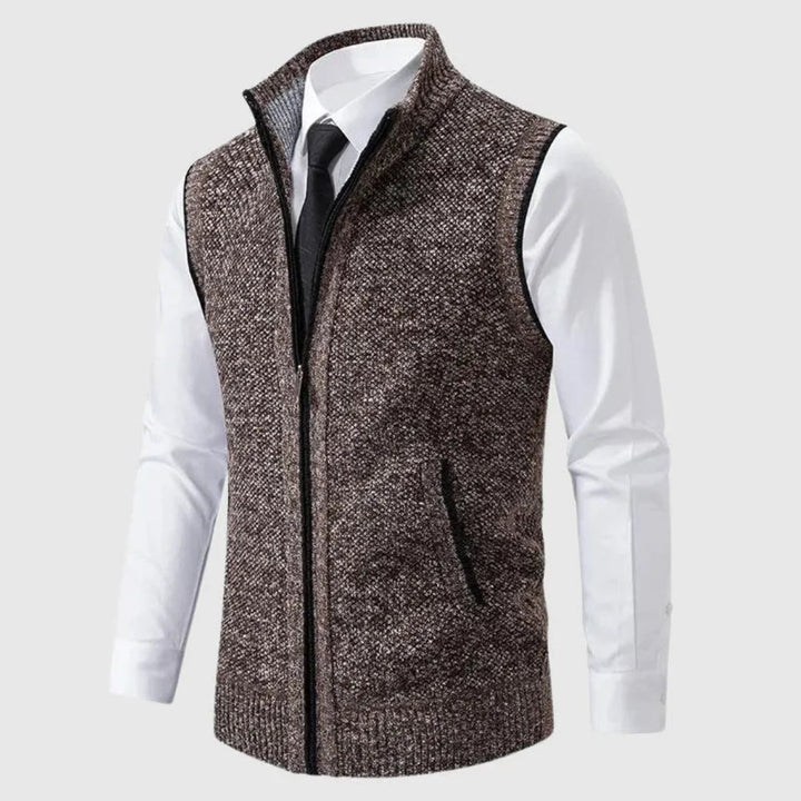 Men’s Knit Zip-Up Sweater Vest