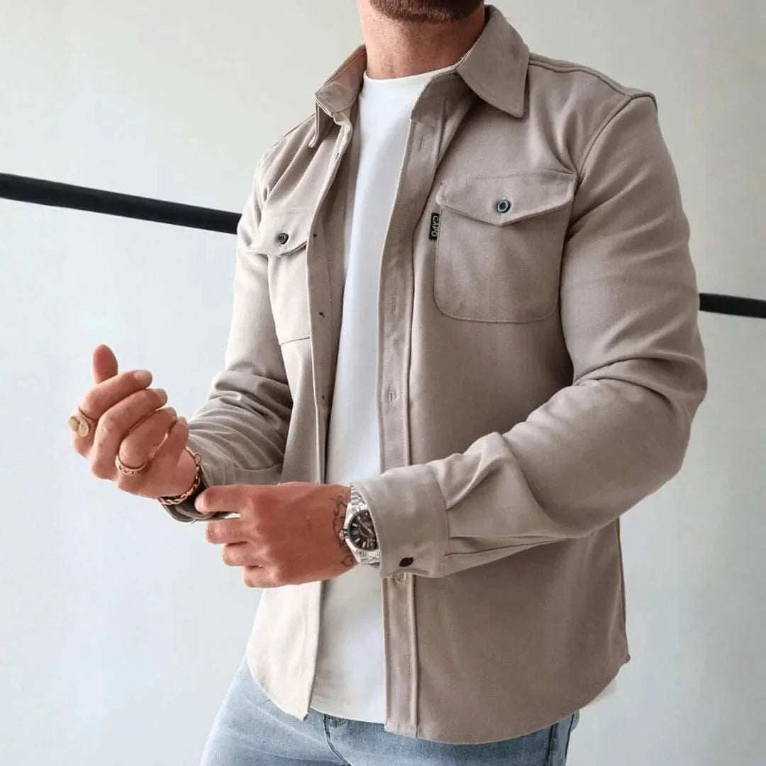 LS | Men’s Long-Sleeve Button-Up Overshirt